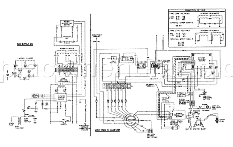 Page B Diagram and Parts List for 9753-0  Briggs and Stratton Generator